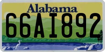 AL license plate 66AI892