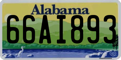 AL license plate 66AI893