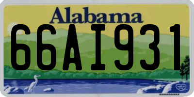 AL license plate 66AI931