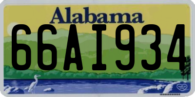 AL license plate 66AI934