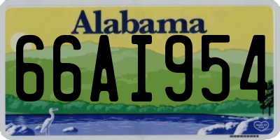 AL license plate 66AI954