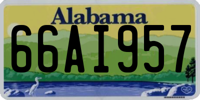 AL license plate 66AI957