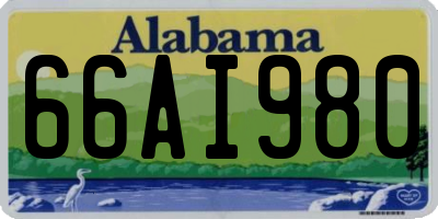 AL license plate 66AI980