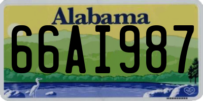 AL license plate 66AI987