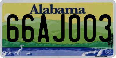 AL license plate 66AJ003
