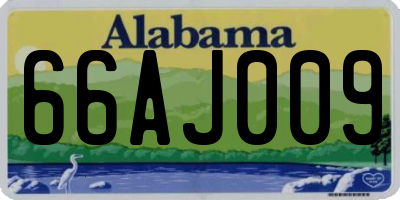 AL license plate 66AJ009