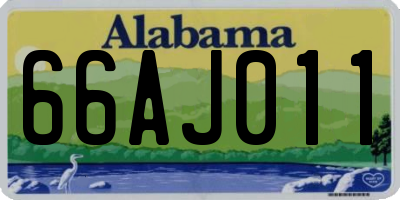 AL license plate 66AJ011