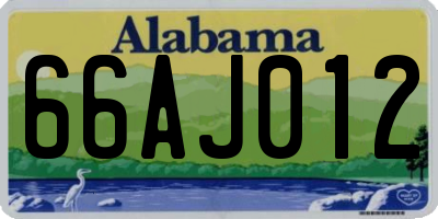 AL license plate 66AJ012