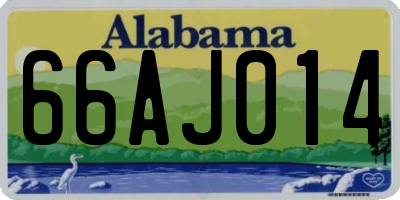 AL license plate 66AJ014