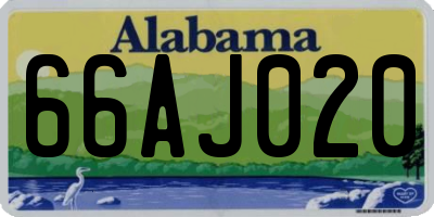 AL license plate 66AJ020