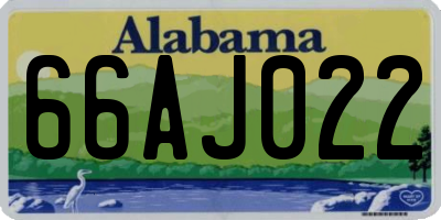 AL license plate 66AJ022