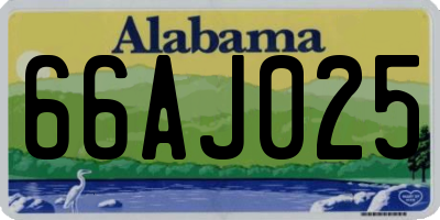 AL license plate 66AJ025