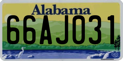 AL license plate 66AJ031
