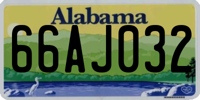 AL license plate 66AJ032