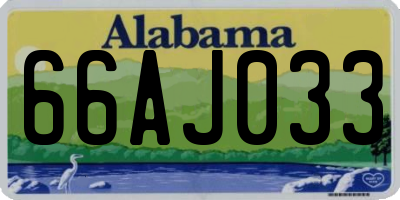 AL license plate 66AJ033