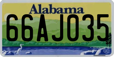 AL license plate 66AJ035