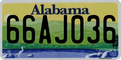AL license plate 66AJ036