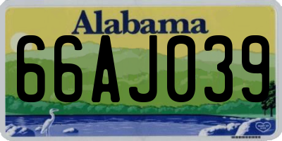 AL license plate 66AJ039