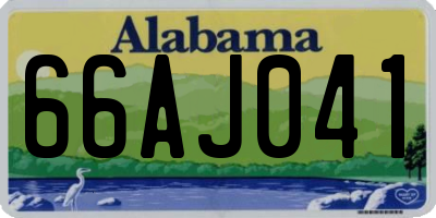 AL license plate 66AJ041