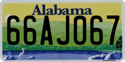 AL license plate 66AJ067