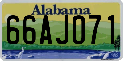 AL license plate 66AJ071