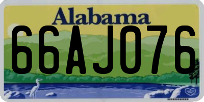 AL license plate 66AJ076
