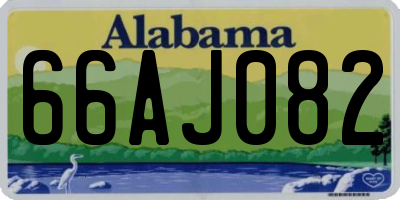 AL license plate 66AJ082