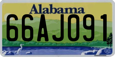 AL license plate 66AJ091