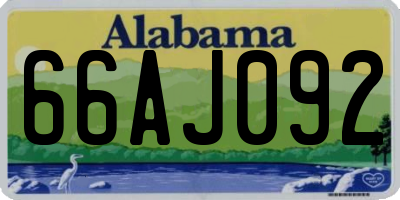 AL license plate 66AJ092