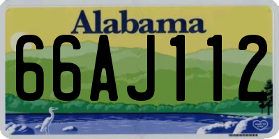 AL license plate 66AJ112