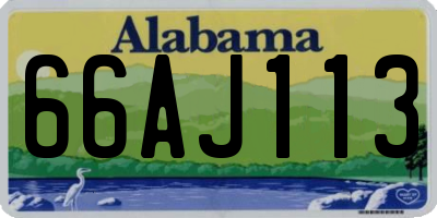 AL license plate 66AJ113