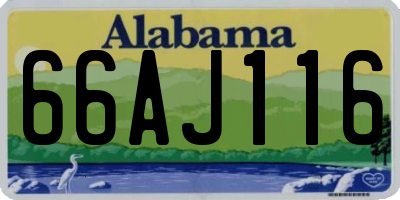 AL license plate 66AJ116