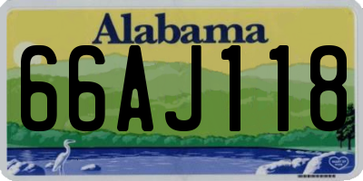 AL license plate 66AJ118