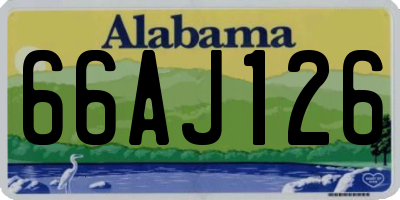 AL license plate 66AJ126