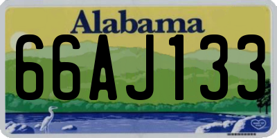 AL license plate 66AJ133