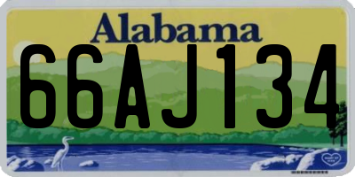 AL license plate 66AJ134