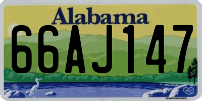 AL license plate 66AJ147
