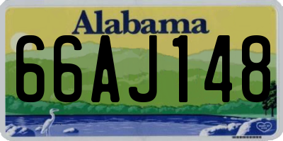 AL license plate 66AJ148