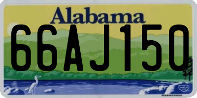 AL license plate 66AJ150