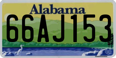 AL license plate 66AJ153