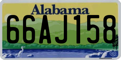 AL license plate 66AJ158