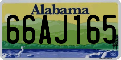 AL license plate 66AJ165