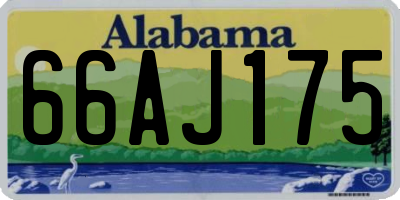 AL license plate 66AJ175