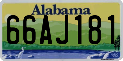 AL license plate 66AJ181