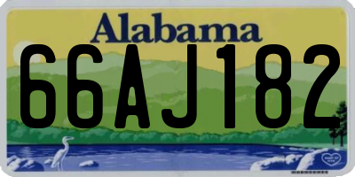 AL license plate 66AJ182