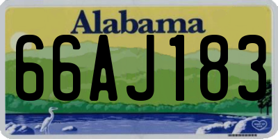 AL license plate 66AJ183