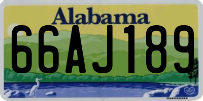 AL license plate 66AJ189