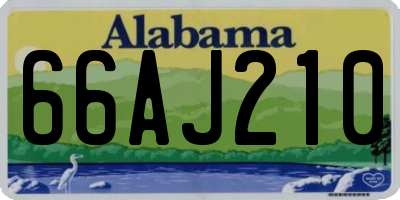 AL license plate 66AJ210