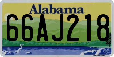 AL license plate 66AJ218