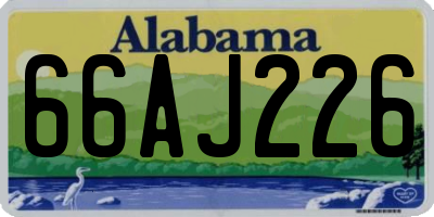 AL license plate 66AJ226